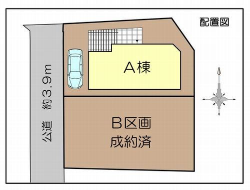 【区画図】 | 【仲介手数料０円】藤沢市亀井野Ⅳ　新築一戸建て　A号棟　全2棟 | 【仲介手数料０円】藤沢市亀井野Ⅳ　新築一戸建て　
