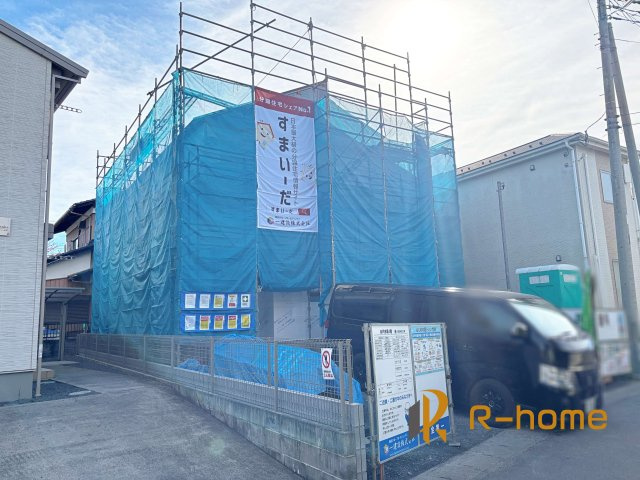 水戸市赤塚4期　新築戸建て　1号棟の外観|ご予約を頂ければ、『平日』はもちろん『早朝』や『夜間』もご見学可能です♪お気軽にお申し付けください♪