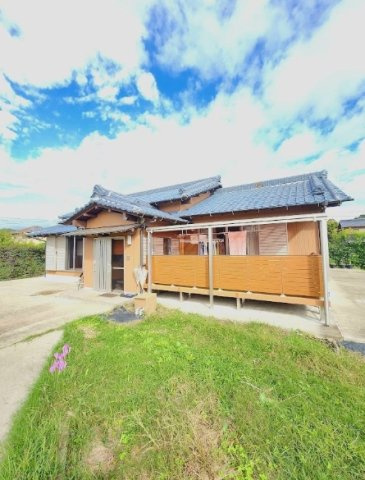 いすみ市岬町椎木　中古戸建の外観|敷地約625坪5LDK平屋敷地内に納屋付きウッドデッキ 家庭菜園・ドックラン・バーベキューが可能です