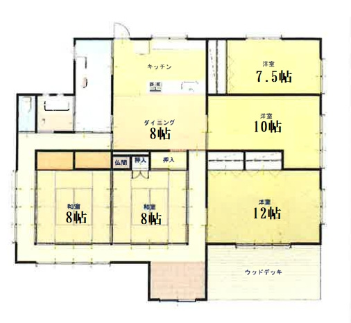 いすみ市岬町椎木　中古戸建の間取り|図面と現況に相違がある場合、現況を優先致します。