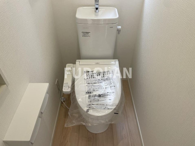 【トイレ】 | 山辺町山辺第12【新築建売】2号棟 | 節水タイプのトイレは水道代の節約に繋がります。