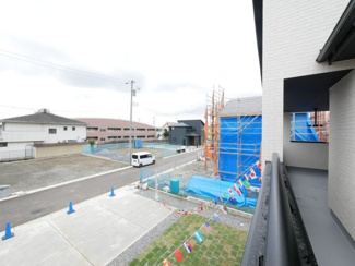 【展望】 | 甲府市山宮町 新築戸建 全2棟1号棟 三方角地 敷地83坪 | バルコニーより西側を望む