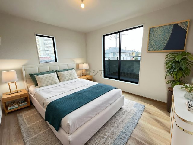 入間市大字下藤沢・全2棟　新築一戸建　2号棟の前面道路含む現地写真|現地写真　2025年11月4日撮影