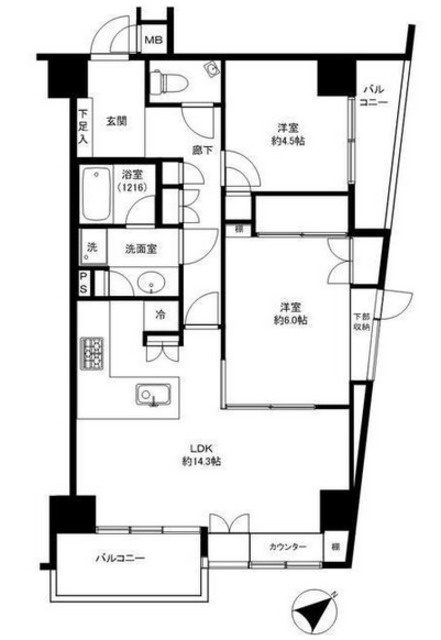 港区麻布十番２丁目の賃貸マンション