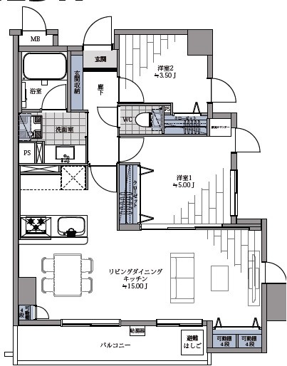 モリス大井町南の間取り
