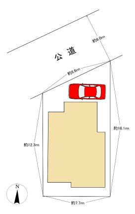 平塚市達上ケ丘　中古戸建の区画図