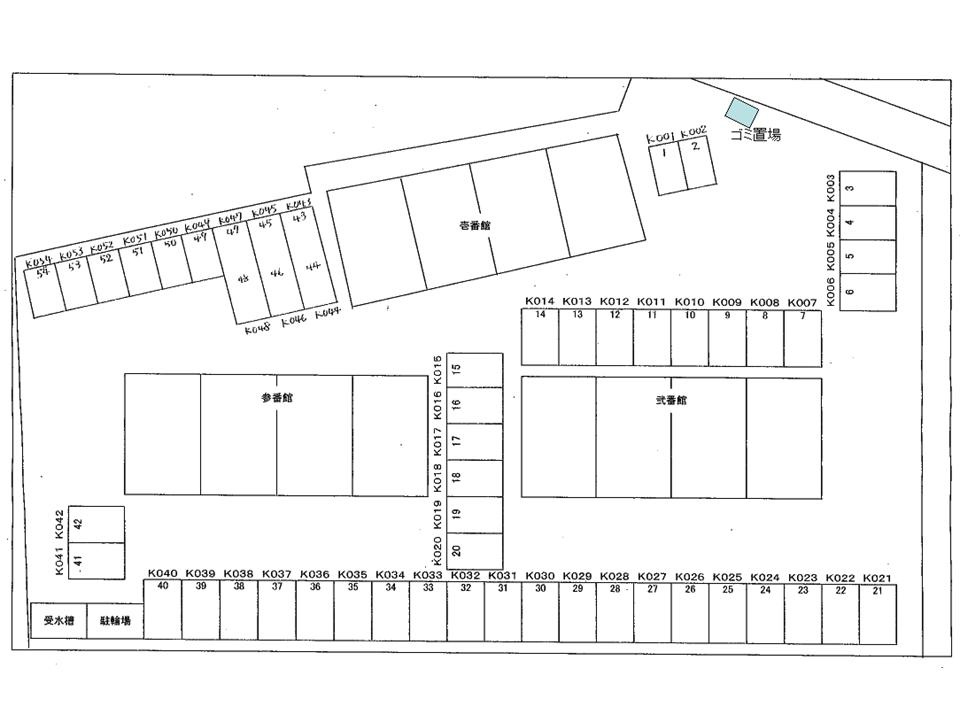 プロスペリティ・弐番館の区画図|駐車場