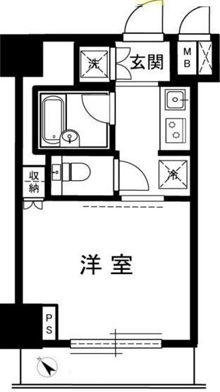 【間取り】 | ルーブル豊島千石 | 24時間ゴミ出しOKのマンション！南西向きなので、陽当たり・通風良好です！