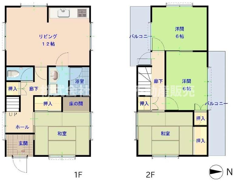 六万寺町1丁目中古戸建の間取り|全居室6帖以上とゆったりめ設計で、2面採光のお部屋も多く気持ちよく過ごせます！