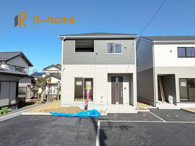 つくば市台町第3　新築戸建て　2号棟の外観|建物完成いたしました！ご予約で『平日』や『夕方』などでもご見学可能です！