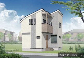 【外観パース】 | 府中市若松町5丁目新築戸建 | ※外観パースはイメージであり、実際の仕様とは異なる場合がございます。