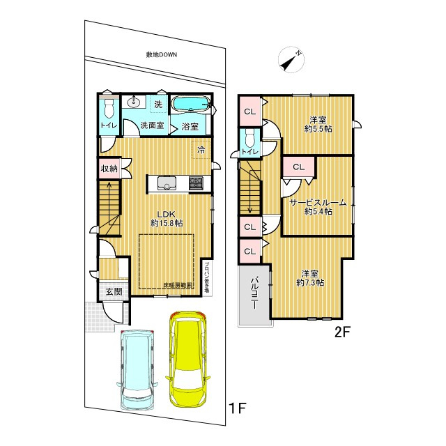 弥富市佐古木３丁目新築戸建の間取り