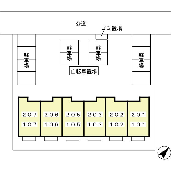 パティオ南野の区画図