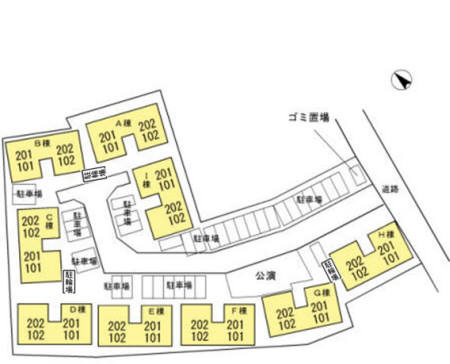 ディアス池田I棟の区画図