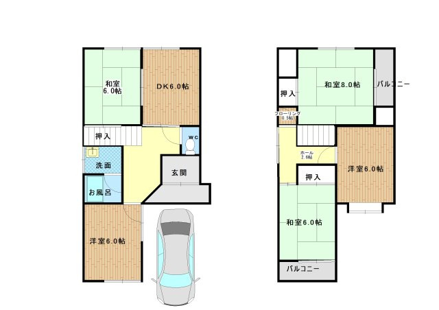 高石市綾園６丁目の間取り