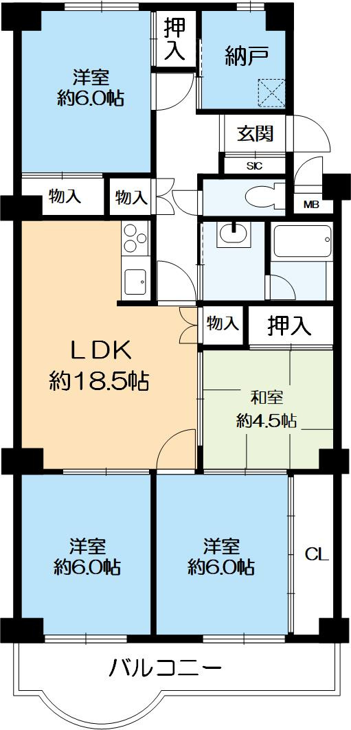 熊内台セントポリアの間取り