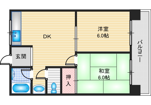 ハイツ米屋の間取り