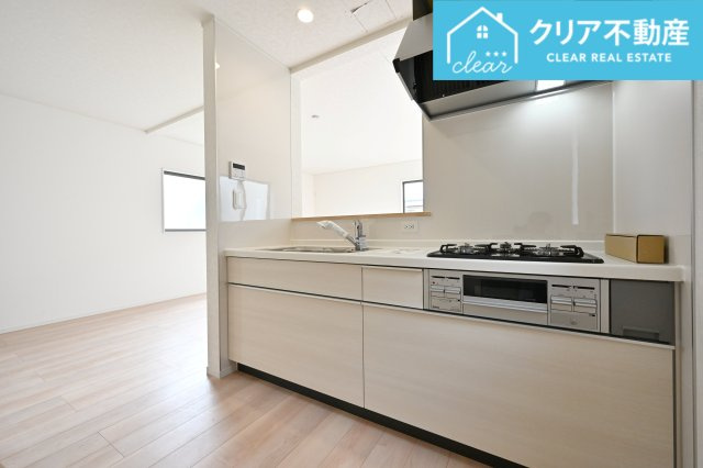 【キッチン】 | 邑楽町中野第4　クレイドルガーデン | 対面タイプならキッチン内にいながらご家族やお客様との会話が楽しめます