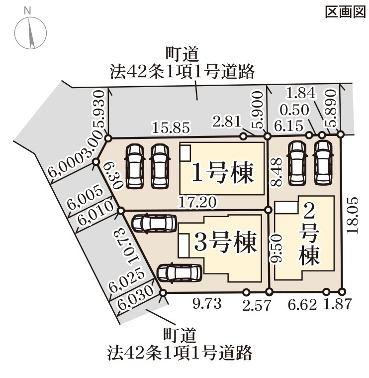 リーブルガーデン／菊陽町原水第三／２号棟の区画図