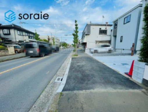 ハートフルタウン所沢市中新井３丁目　新築戸建　全２棟の前面道路含む現地写真|4/20　撮影