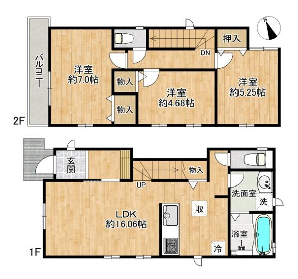 【間取り】 | 垂水区桃山台3丁目　新築戸建2号棟