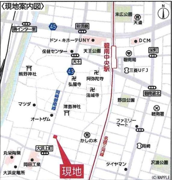 碧南市大浜上町第2　全2棟・2号棟のその他|現地案内図です。