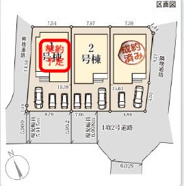 ■■八重瀬町伊覇第２－２号棟（全３棟）の区画図|区画図