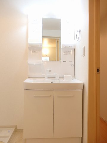 ブルーベリーの洗面所|スペースが確保できる洗面所です