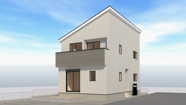 【外観パース】 | リナージュ前橋市朝日町2丁目25-1期ー① | （完成予想図）中川小学校まで徒歩7分！
フレッセイまで徒歩5分圏内とお買い物便利！
嬉しい都市ガス×本下水エリア！