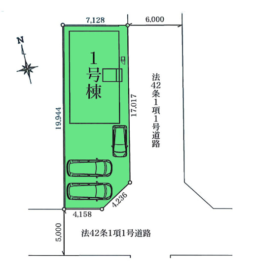 【区画図】 | リナージュ前橋市朝日町2丁目25-1期ー① | 開放的な南東角地に建つ4LDK住宅♪