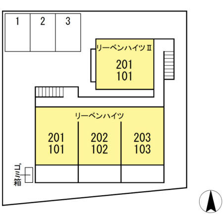 リーベンハイツの区画図