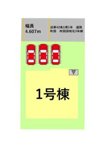 菊池郡大津町大字大林第1-1棟(1号棟)の区画図|配置図（1号棟）