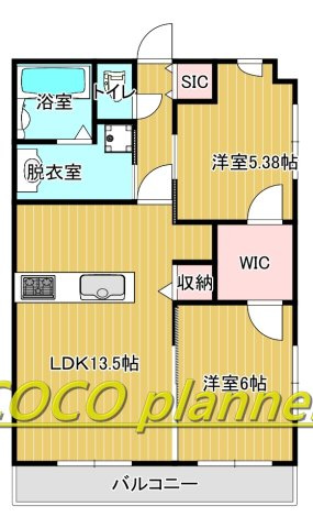 メゾンシャリテⅢの間取り|※間取は反転タイプになります