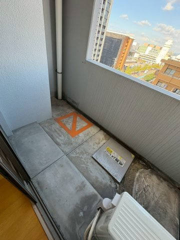 福岡市博多区築港本町の賃貸マンションのバルコニー