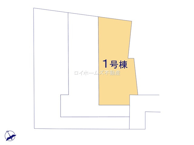 【区画図】 | 海部郡大治町大字西條字西之割77-1『仲介料無料』新築戸建て | 1号棟