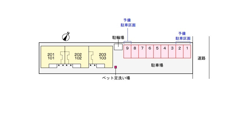 ミモザの駐車場