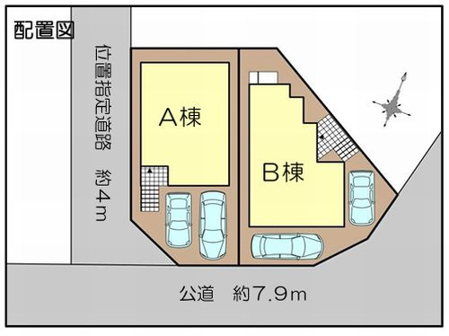 【区画図】 | 【仲介手数料０円】藤沢市大庭6期　新築一戸建て　全2棟 | 【仲介手数料０円】藤沢市大庭6期　新築一戸建て　全2棟
