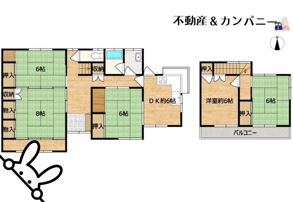 谷町中古戸建の間取り