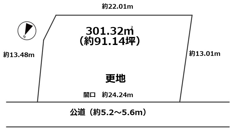 八瀬近衛町 土地(A+B)の土地図