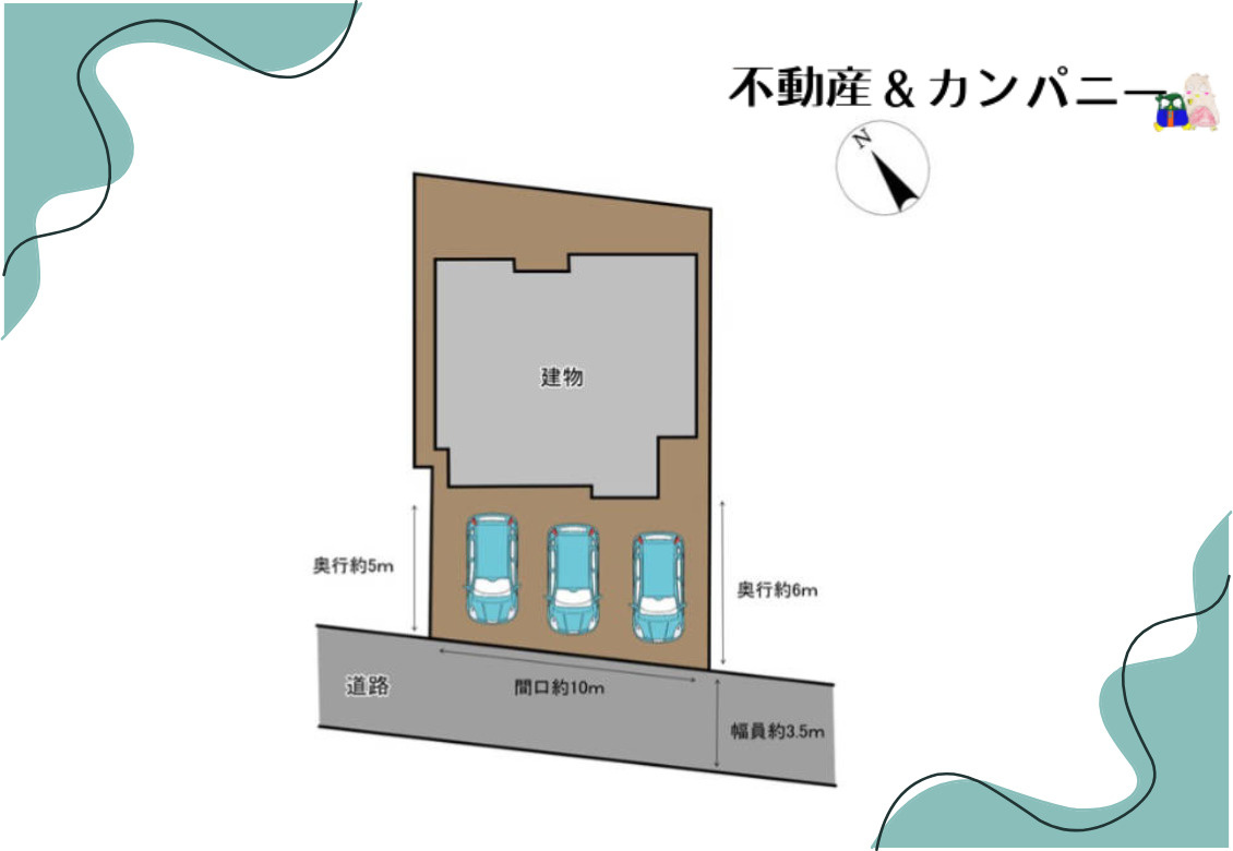 松前町筒井中古戸建の区画図