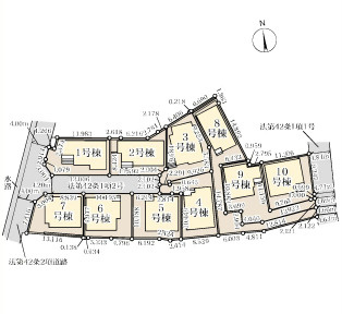 茅ヶ崎市松林2丁目第2　新築戸建　全10棟5号棟の区画図