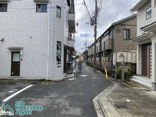 紫野北舟岡町 新築戸建の前面道路含む現地写真