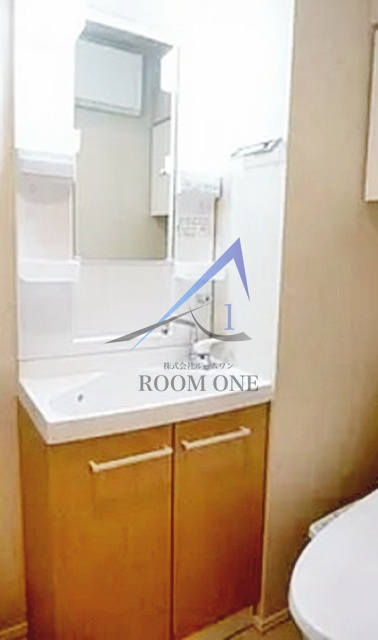 スカイコートヒルズ新宿の洗面所|独立洗面台です。