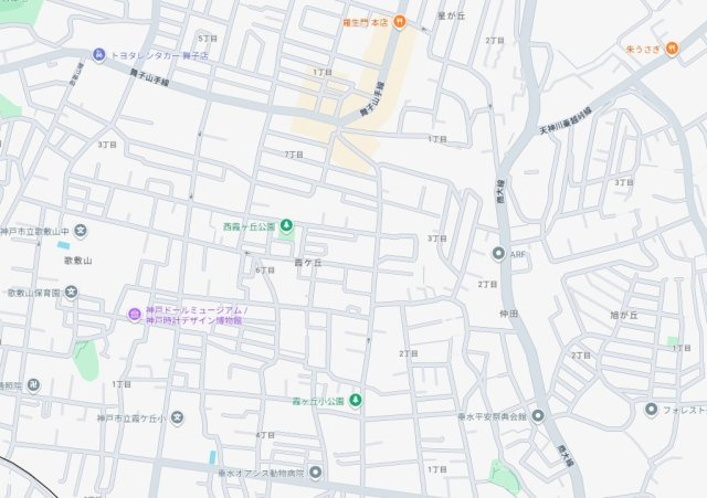 神戸市垂水区霞ケ丘　第1期　新築一戸建ての地図