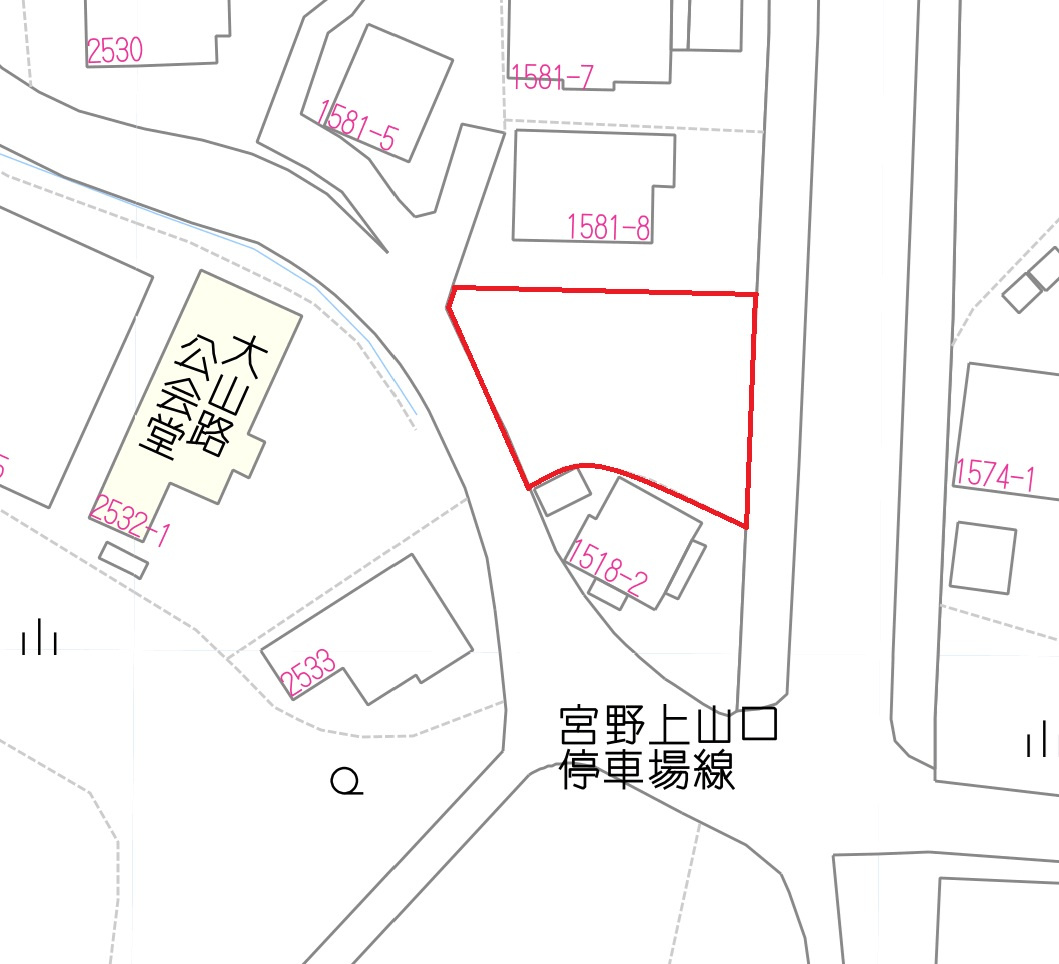 山口市宮野上の売地の土地図