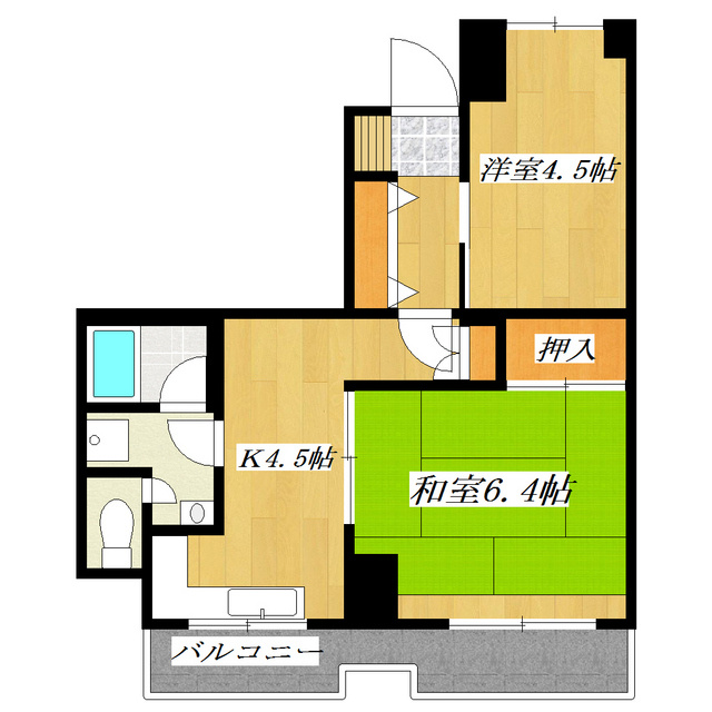 柴又ＳＴマンションの間取り|使いやすい振分タイプの間取りです♪