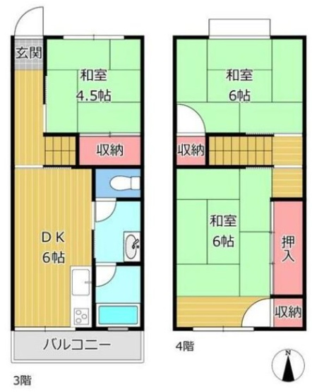 【間取り】 | 高丸ビルB棟