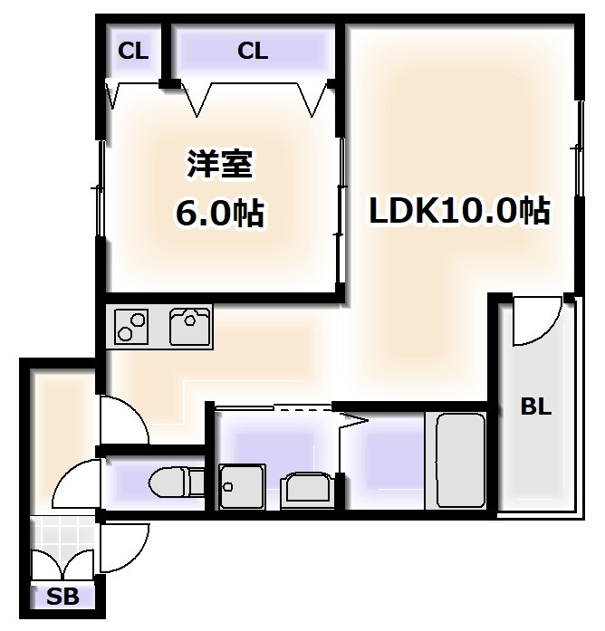 フジパレス遠里小野ウエストの間取り
