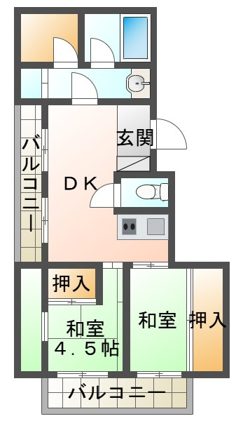 エクリート朝霧の間取り
