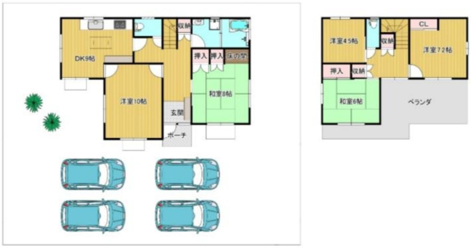 神戸市西区桜が丘東町　中古一戸建ての間取り